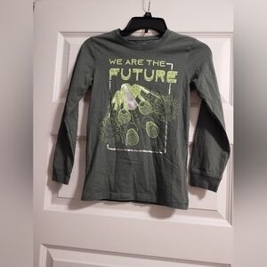 Kids Green Long Sleeve Shirt - "We Are The Future"